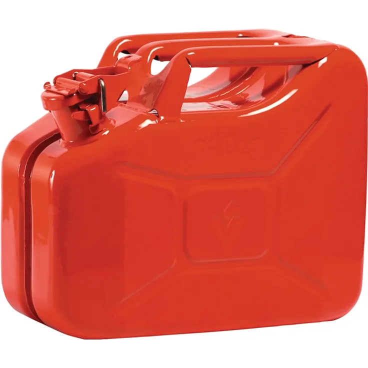 Qualitäts-Kraftstoffkanister, rot, Metall, für 10 Liter Benzin