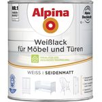 Alpina Weißlack für Möbel und Türen 750 ml, weiß, seidenmatt
