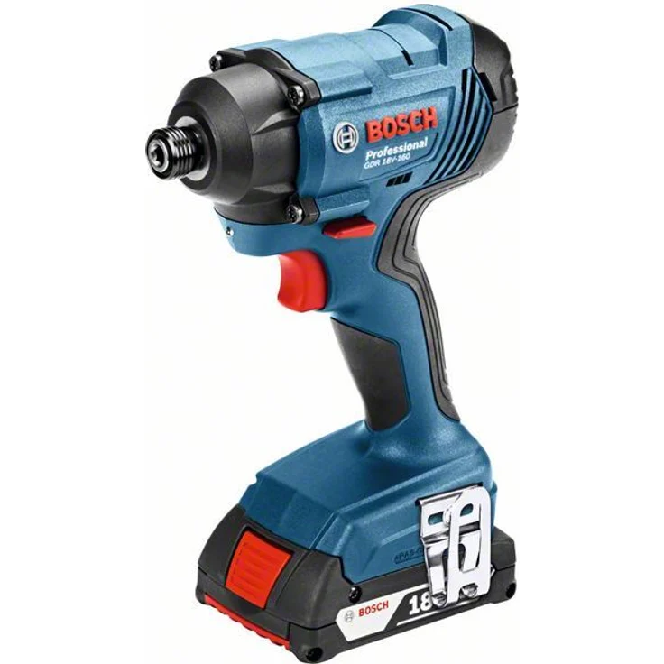 Bosch Professional 18V System Akku Drehschlagschrauber GDR 18V-160 (max. Drehmoment: 160 Nm, Schrauben M6 - M14, 1-4''-Innensechskant, 2x 2.0Ah Akkus und Ladegerät, in L-BOXX) – Bild 2
