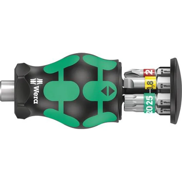 Wera Kraftform Kompakt Stubby Magazin 1 05008873001 Bit-Set 7teilig Kreuzschlitz Phillips, Schlitz, TORX inkl. Bithalter