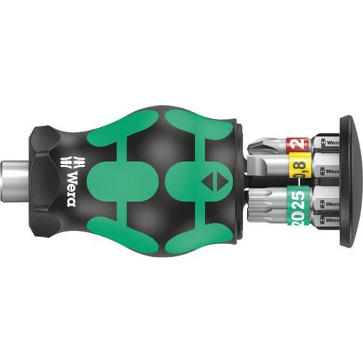 Wera Kraftform Kompakt Stubby Magazin 1 05008873001 Bit-Set 7teilig Kreuzschlitz Phillips, Schlitz, TORX inkl. Bithalter – Bild 1
