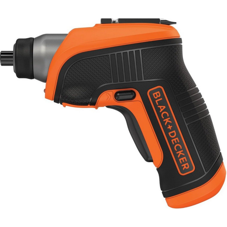 Black+Decker Akku-- Winkelschrauber (3,6V, 1,5Ah Li-Ion, Winkelaufsatz, 8 Positionen, autom. Spindelarretierung, Rechts--Linkslauf, LED-Arbeitsleuchte, magnetische Bit-Aufbewahrung) CS3652LC – Bild 2