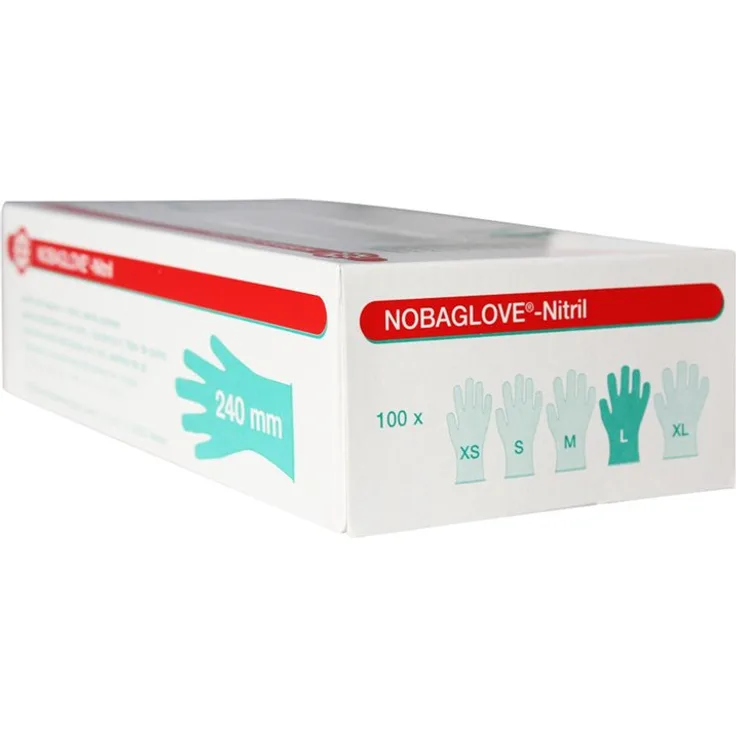 NOBA Nobaglove Nitrilhandschuhe puderfrei weiß 100 Stück Gr. L (0,10 &euro, pro 1 Stück)