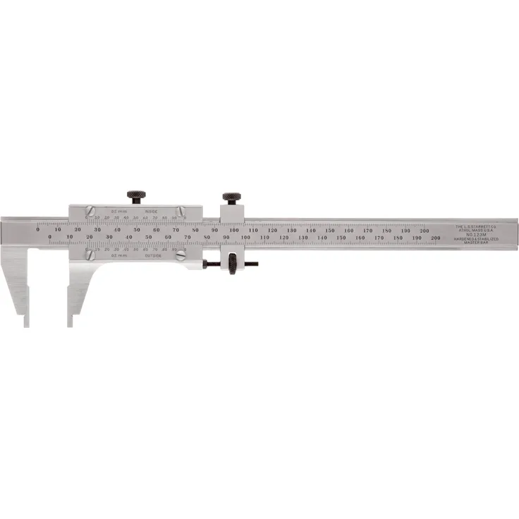 Starrett 123M-150 Messschieber, Stahl, Federbacke, 0-150 mm Reichweite, 0,01 mm Genauigkeit, 0,02 mm Auflösung