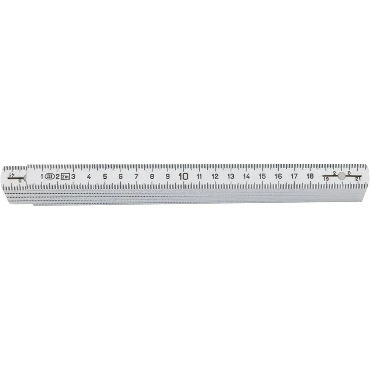 Gliedermassstab Polyamid 2m-16mm weiss FORTIS (Lieferumfang: 1 Stück)