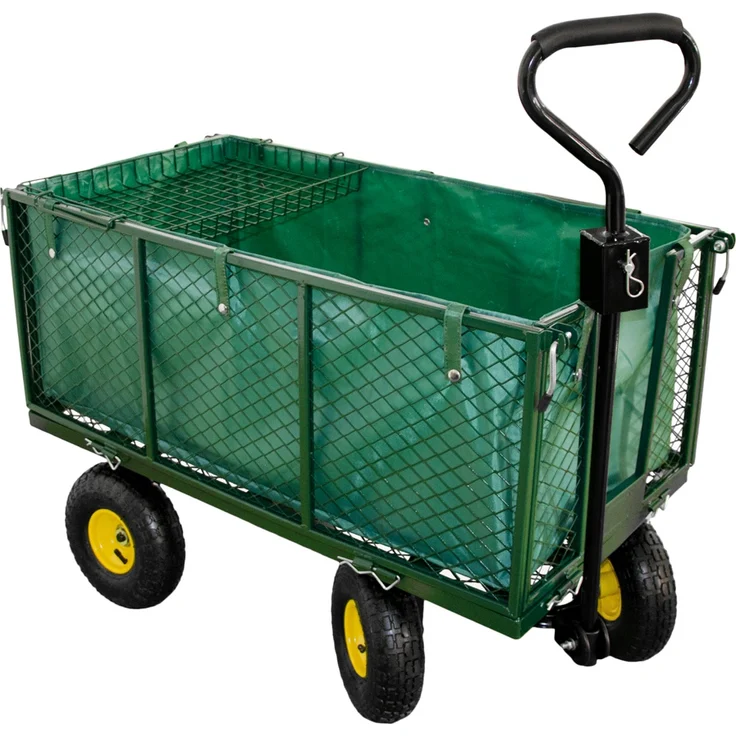 Georges Handwagen, Gartenwagen, Bollerwagen, Transportwagen bis 550Kg belastbar - Luftbereifung - herausnehmbare Innenplane – Bild 1
