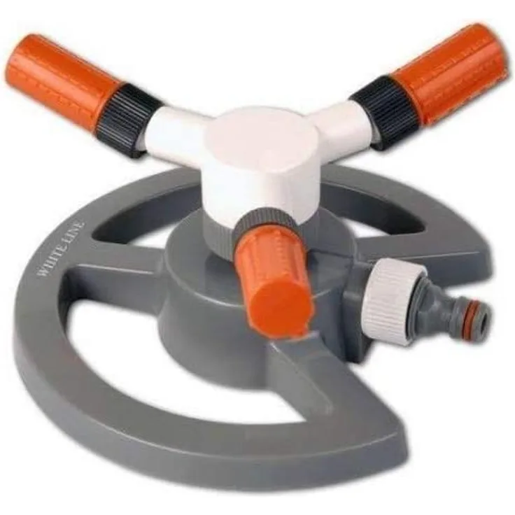 Bradas WL-Z16 3-Arm Drehsprenger Kreisregner Rasensprenger Sprinkler, Impulsregner 85 qm, grau, 10 10 5 cm