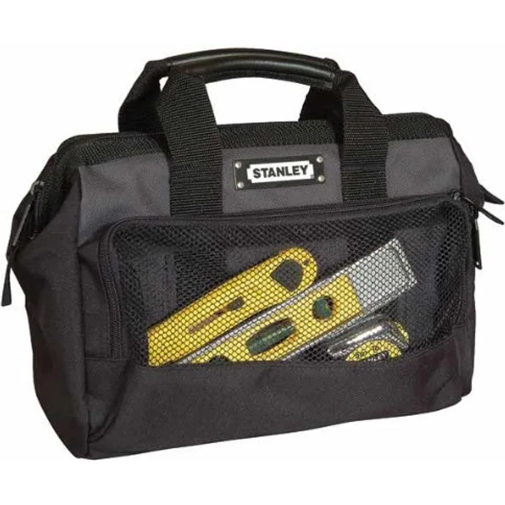 Stanley Werkzeugtasche (12 Zoll, 30 x 25 x 13 cm, robuste, kompakte Tasche für Werkzeuge, Trage aus 600 x 600 Denier Nylon, strapazierfähige Konstruktion) 1-93-330, Sortiert