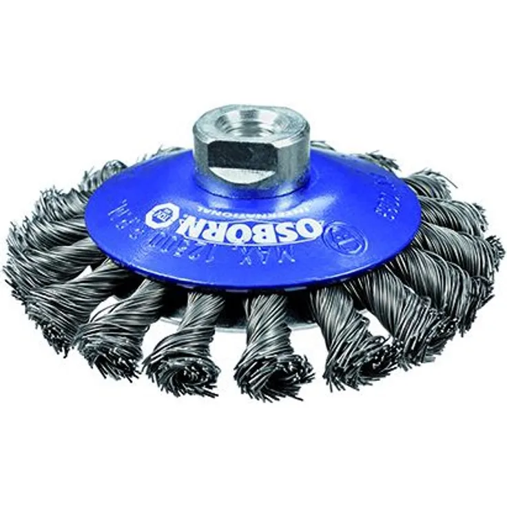 Kegelbürste -geprüft D115xGewindeM14x2 Draht-S.0,5mm Stahldraht gz Osborn