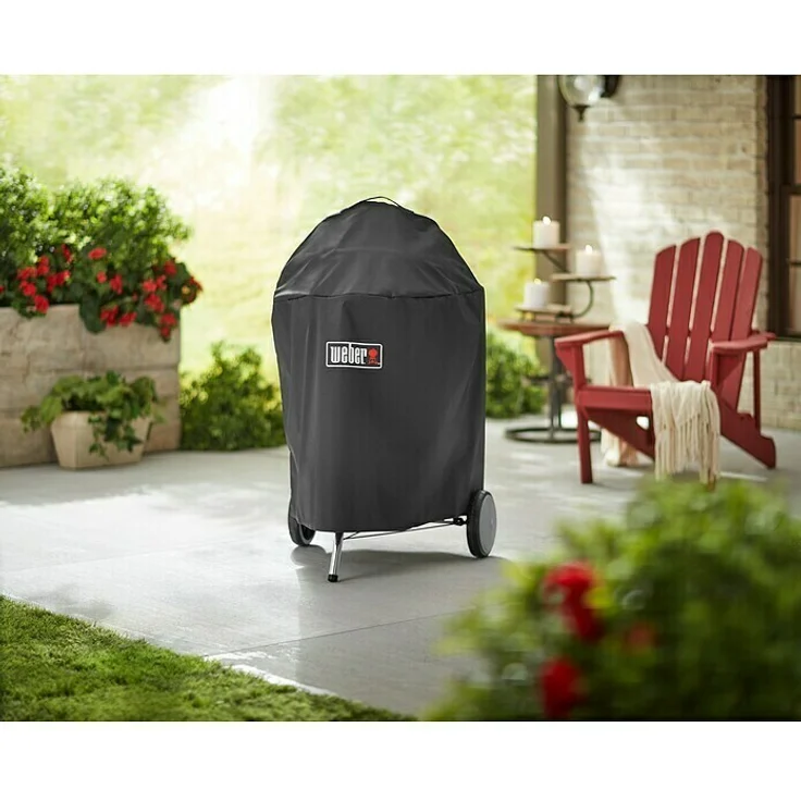 Weber 7143 Grillabdeckung, für Weber Master Touch GBS 57 cm und One Touch Premium 57 cm, schwarz, Länge 57 cm, Kunststoff – Bild 3