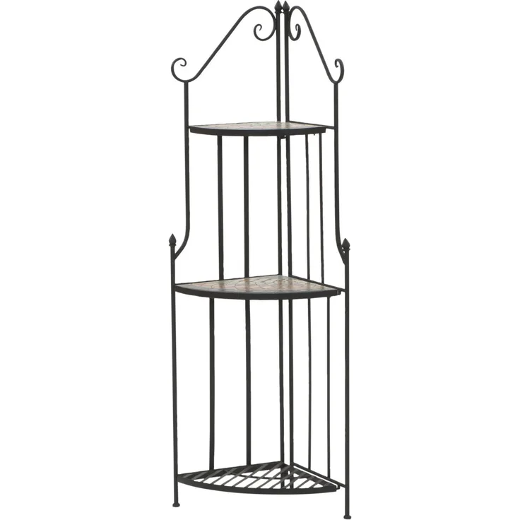 Siena Garden Regal Prato, 34x34x140cm, in schwarz matt