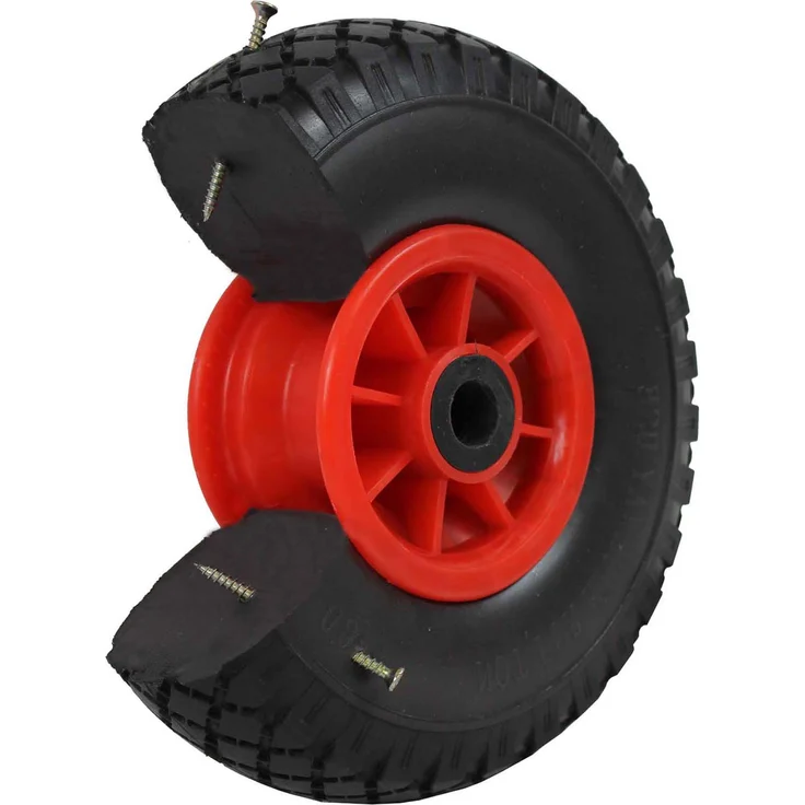 2x Sackkarrenrad Pannensicher 260mm 3.00-4 PU Sackkarre Ersatzrad Rad - Preisvergleich – Bild 1