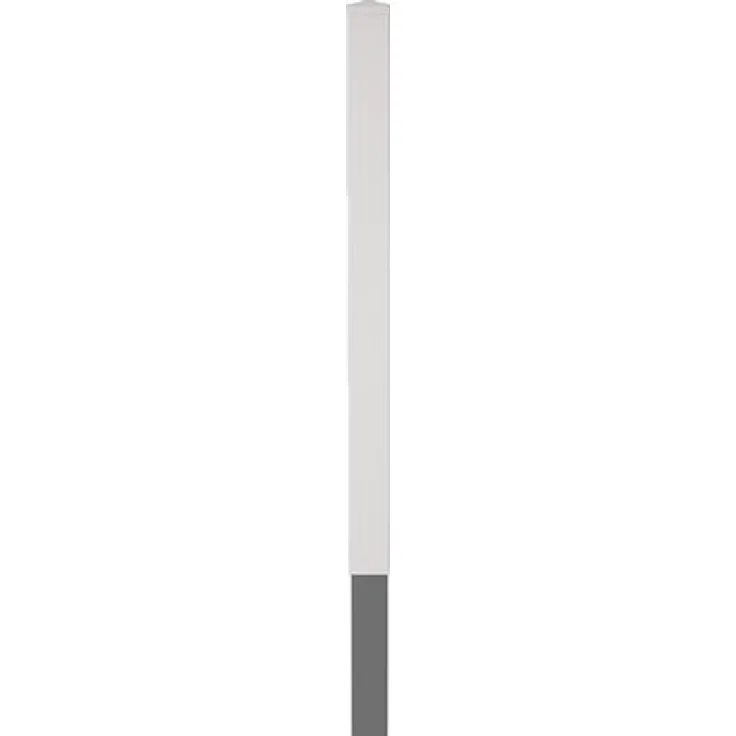 T & J Kunststoffpfosten Lightline Weiß zum Einbetonieren 9 x 9 x 240 cm