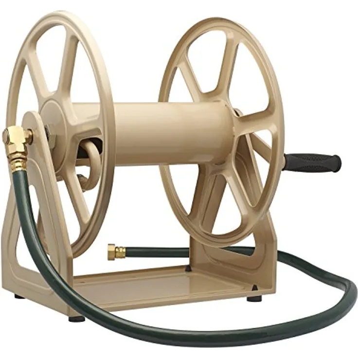 Liberty Garden Products 709 Stahl Wand-/Bodenmontage Schlauchtrommel Bewässerungszubehör