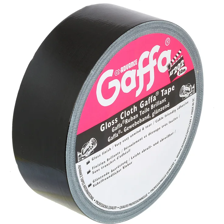 Advance Tapes 5807BLK AT 202 Gaffa Klebeband 50mm x 50m schwarz
