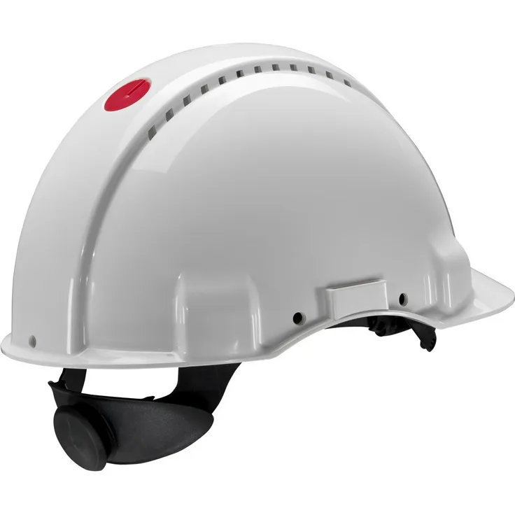 3M G31NUW G3001 Schutzhelm mit Uvicator, unbelüftet, Ratsche und Kunststoffschweißband, Weiß