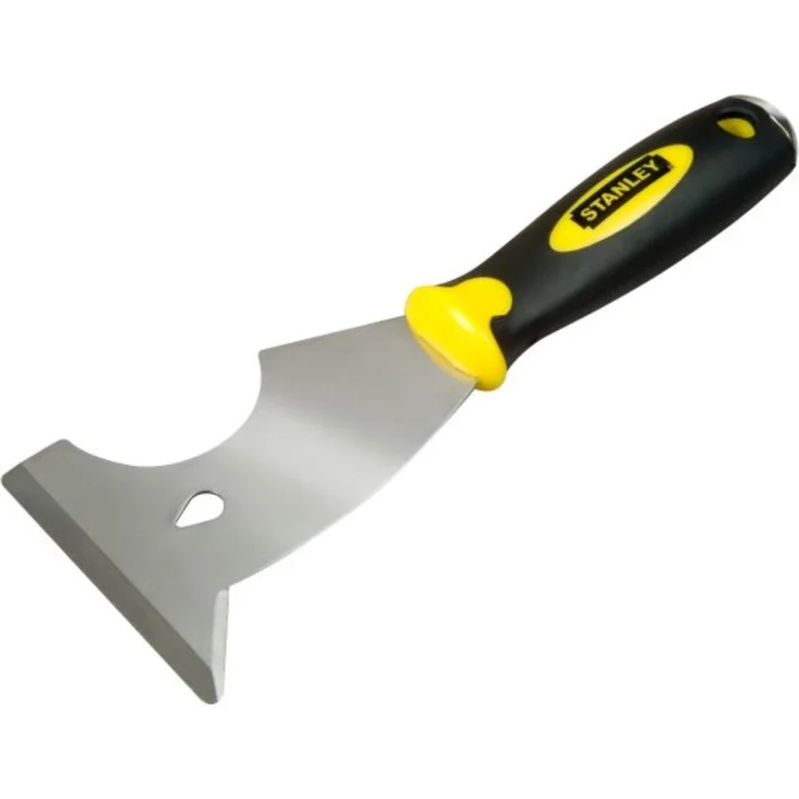 Stanley Multifunktionsspachtel (22,4 cm Länge, 76 mm Klingenbreite, Spitzklinge, Bi-Material Handgriff) 0-28-206 – Bild 1