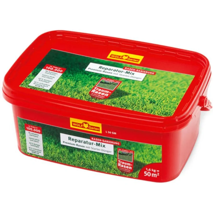 WOLF-Garten Premium-Rasen plus Aufbau-Dünger L 50 SM, Rasensamen NEU