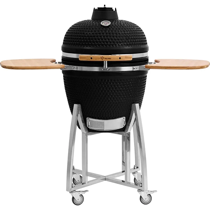 BBQ-Toro Kamado Grill Holzkohlegrill KURO Ø 52 cm, schwarz, Keramikgrill