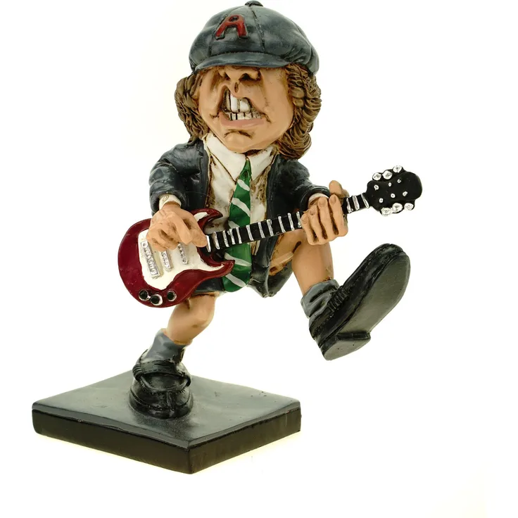 Funny Live Rockstar Angus by Warren Stratford lustige Figur Skulptur Karikatur