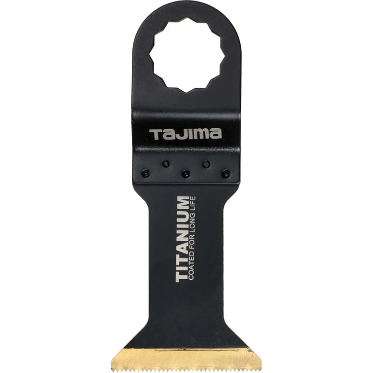 Tajima Sägezubehör (Sägeblatt für Multitool Sternaufnahme präzise Schnitte in Holz, Kunststoffe, Lange Lebensdauer 44 mm Titan-Bi-Metall), SBT44