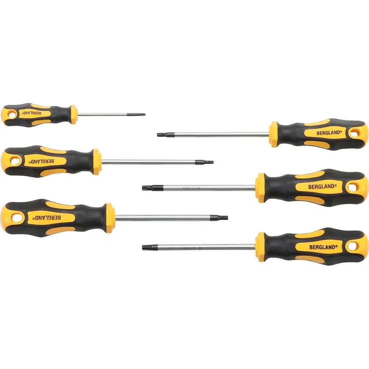 Kraftmann 35826 Schraubendreher-Satz T-Profil (für Torx) T10-T30 6-TLG