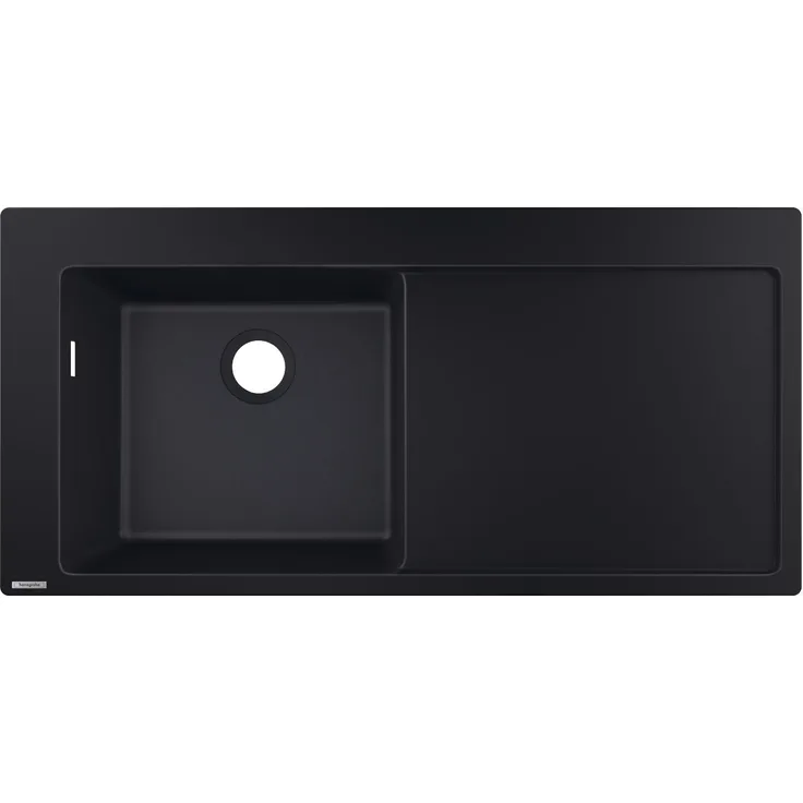 hansgrohe Einbauspüle 450 mit Abtropffläche rechts, S5110-F450 Graphitschwarz