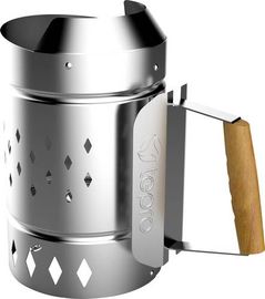 Tepro Garten Anzündkamin Silber, Braun