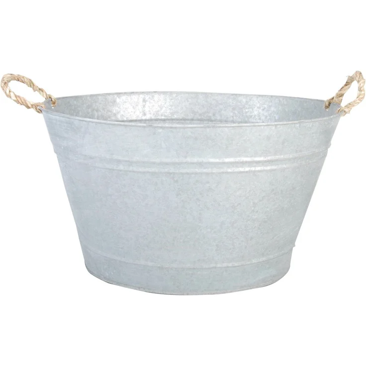 Esschert Design Altzink Wanne, zink, 47.5 x 38.4 x 26.2, OZ14