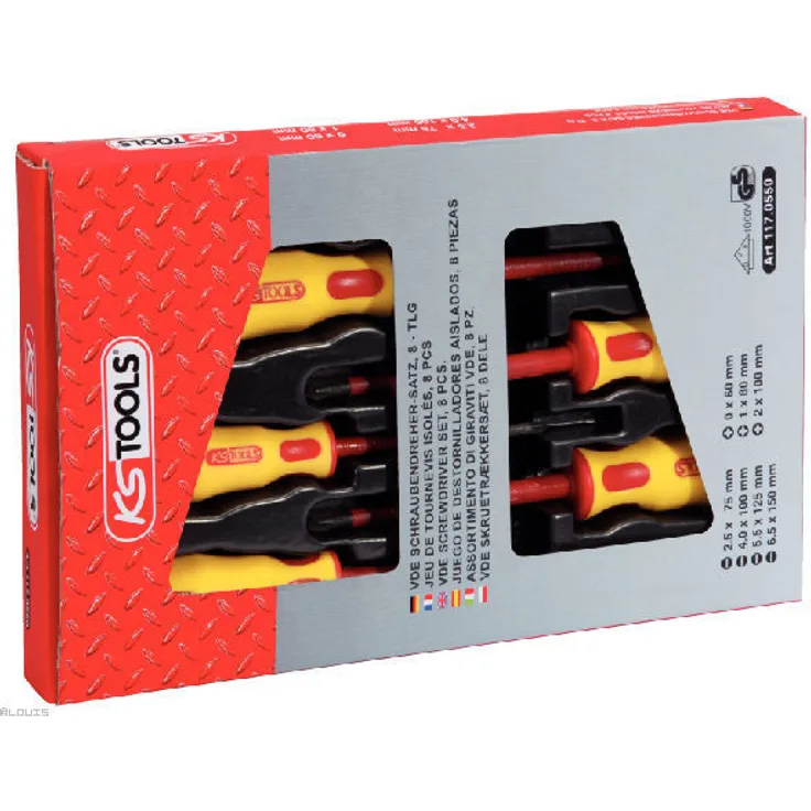 KS TOOLS 2-K VDE 1000V SCHRAUBENDREHER-SATZ 8 PCS