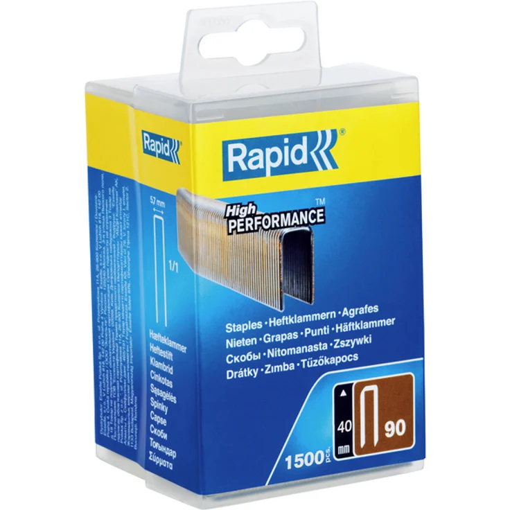 Tackerklammern, 40 mm, Heftklammer Typ 90, 1500 St., in wiederverschließbarer Kunststoffbox