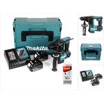 Makita DHR171RMJ 18 V 2-stufiger Brushless Akku Bohrhammer mit SDS Plus im Makpac + 2 x 4,0 Ah Akku + Ladegerät + 5 tlg. Hartmetall Bohrer Set für Mauerwerk und Beton