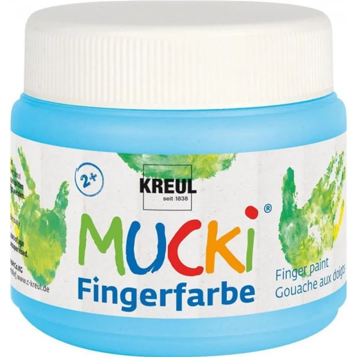 Kreul - Kreul Mucki 23113 - Fingerfarbe, 150 ml, hellblau - blau