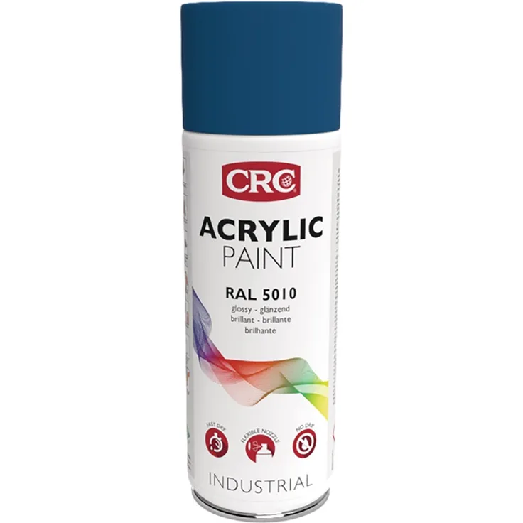 CRC Farbschutzlackspray ACRYLIC PAINT enzianblau glänzend RAL5010 400ml