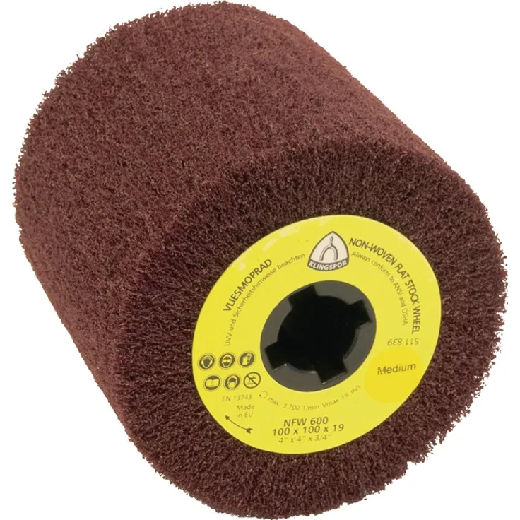Satinierwalze NFW 600 S coarse D.100xB100mm 19mm KLINGSPOR