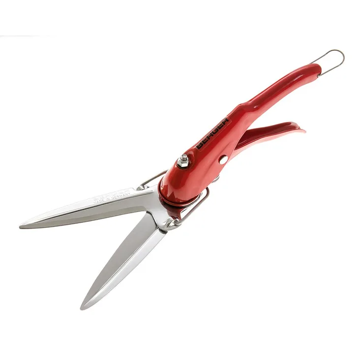 Berger Rasenkantenschere 2100 mit selbstschärfenden Klingen aus verchromten Metall mittelgroß