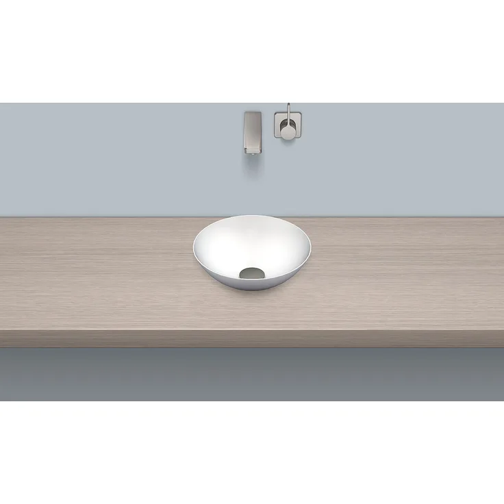 Alape SB.K300.GS Schalenbecken, kreisförmig, Ø 300 mm, innen und außen glasiert, Weiß, ohne Hahnloch und Überlauf / Waschtisch / Waschbecken