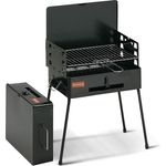 Ferraboli Holzkohlegrill Minigrill 208 PicNic, Schwarz, 052660, 41 x 30 x 72 cm, Grillfläche 40 x 29 cm