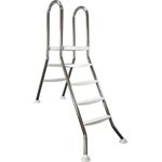 Poolleiter Edelstahl 1,20 m, 2-4 Stufen für teilversenkte Becken