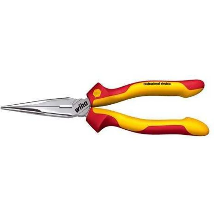 Wiha Flachrundzange Professional electric mit Schneide gerade Form (26720) 160 mm Zange für Elektriker, VDE geprüft, stückgeprüft, stabil und robust – Bild 1