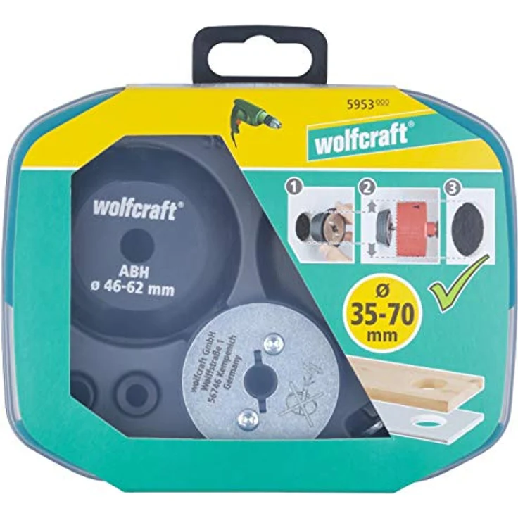 Wolfcraft 5953000 Aufbohrhilfe 7teilig 1 St. (5953000) - Preisvergleich – Bild 1