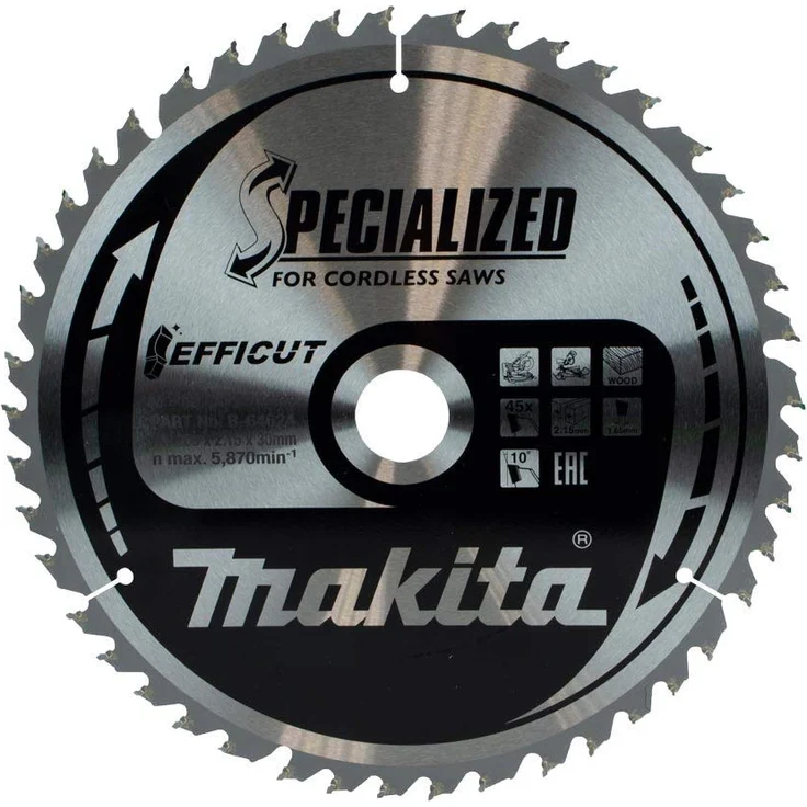 Makita Sägeblatt B-64630 260x2,15x30, 45 Zähne EFFICUT