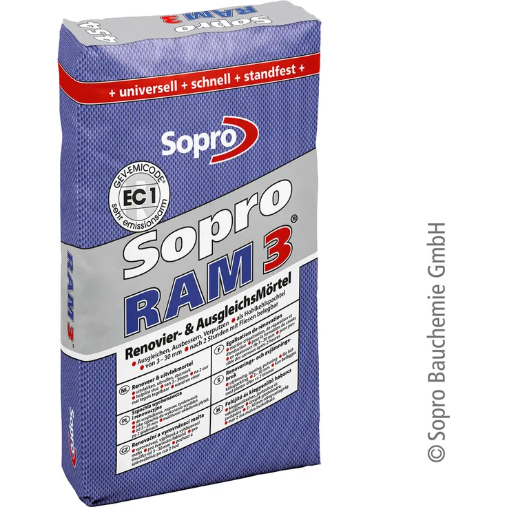 Sopro RAM3 Renovierungsmörtel Ausgleichsmörtel 25kg