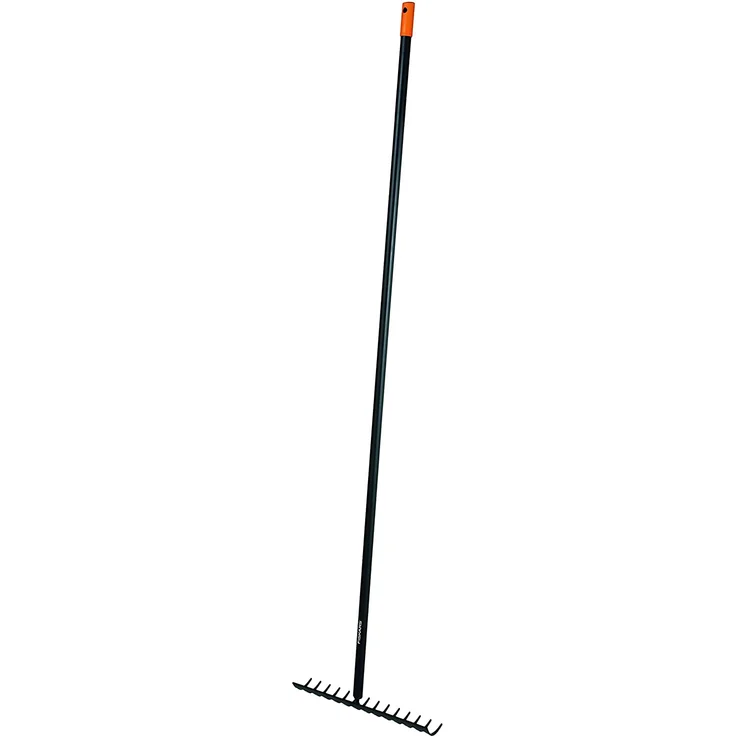 Fiskars Rechen mit 14 Zinken, Breite: 36 cm, Gehärtete Karbonstahlzinken-Aluminiumstiel, Schwarz-Orange, Solid, 1016036 – Bild 2