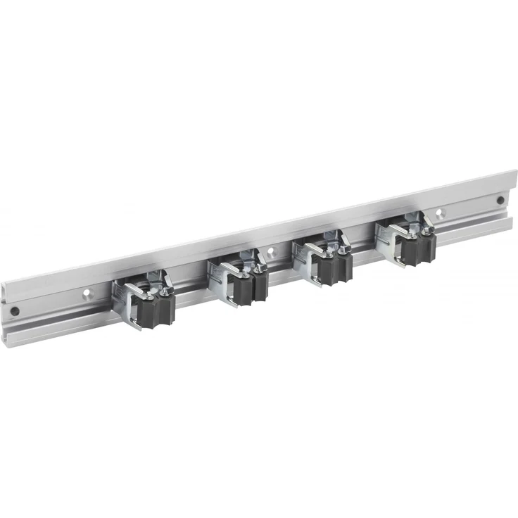 Meister Gerätehalterleiste 500 mm - Geräteleiste & 4 Gerätehalter - Aluminium - Leichte Montage - Werkzeughalter - Gerätehalter für Gartengeräte - Stabile Werkzeugleiste für die Wand-Montage - 9953160 – Bild 1