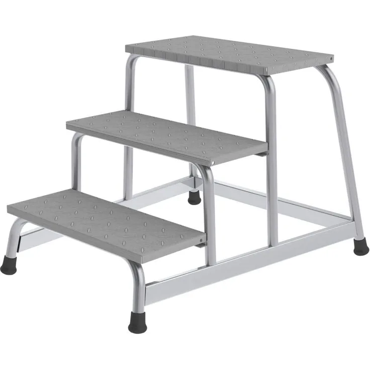 Aluminium Treppe Arbeitshöhe (max.): 2.6 m Günzburger Steigtechnik 50009 Silber 8.5 kg Silber