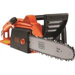 Black+Decker Elektro-Kettensäge CS1835 Motorsäge - 1800W, 35 cm Schwertlänge 12.5m-s Kettengeschwindigkeit, rückschlagarm, Kettenbremse schwarz orange