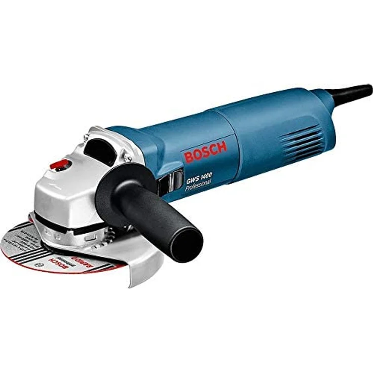 Bosch Professional Winkelschleifer GWS 1400 (1.400 Watt, 125 mm Scheiben-Ø, Aufnahmeflansch, Schutzhaube, Spannmutter, Zweilochschlüssel, im Karton) – Bild 1