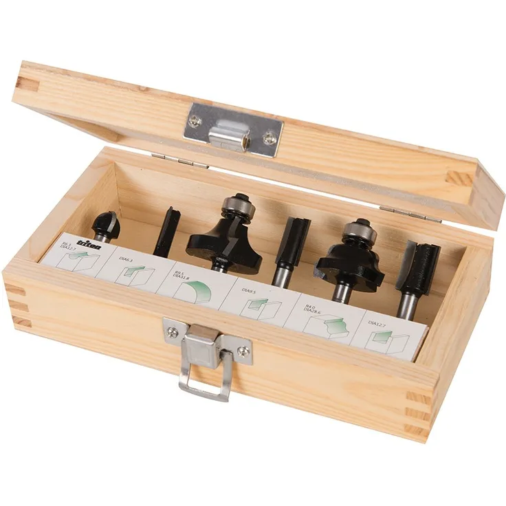 Triton TPTA62414040 Einsteigerpaket 1-2-Zoll-Fräser, 6-teilig Satz, silber, 414040