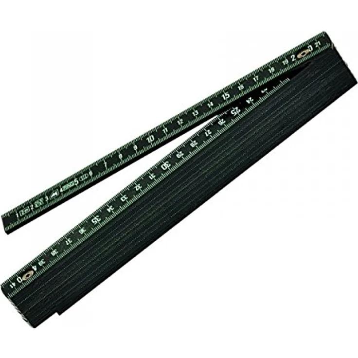 Metrica Glasfaser-Massstab 2 m, schwarz, 18030